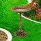 Nature Spring Antique Bird Bath, Weather Resistant Resin with Vintage Scroll Design, for Outdoor Decor (Bronze) 157674CUK - alternate 1